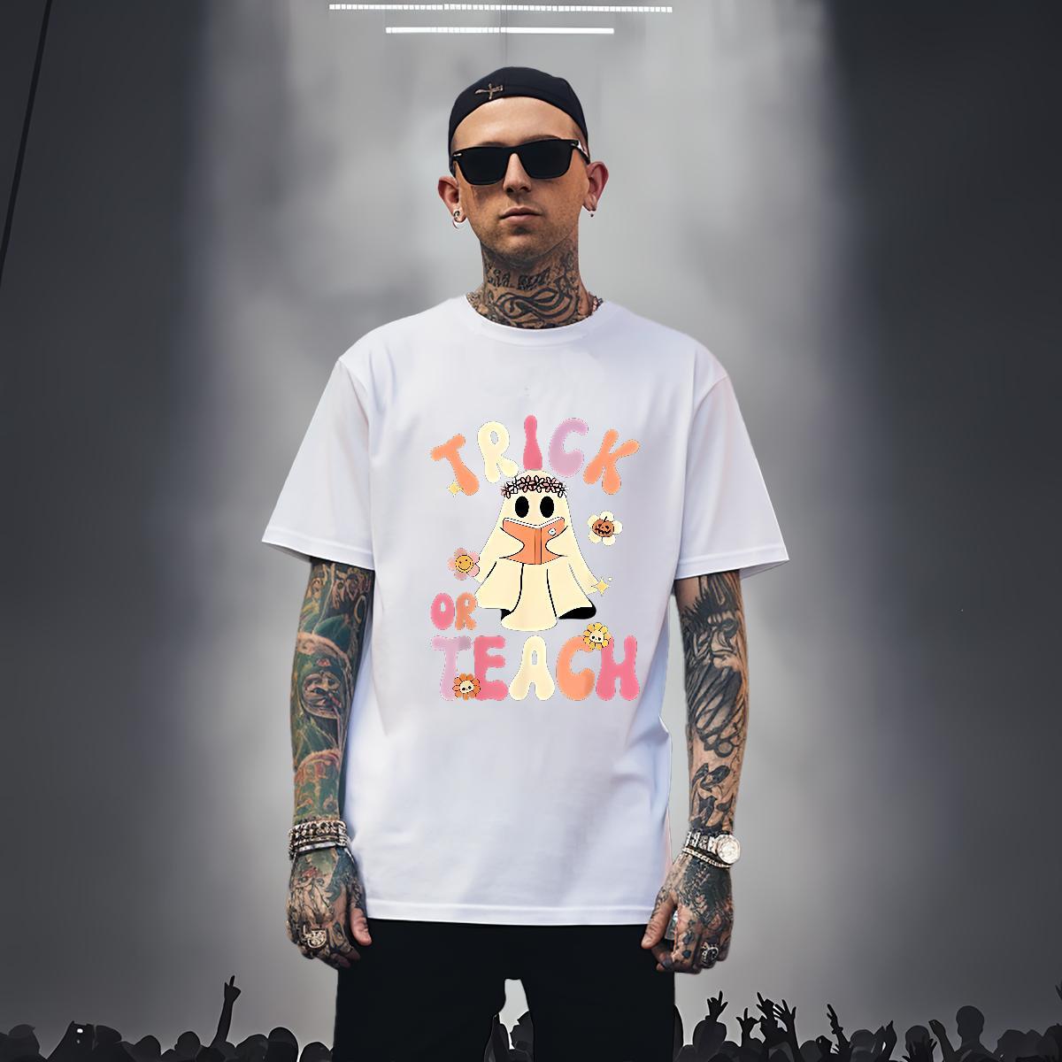 T Shirt For Man 100% Cotton 230g monster Sport O Neck Short Sleeves DIY Printed Men Clothes T-Shirt 2024 DIY Classic Tee Shirt