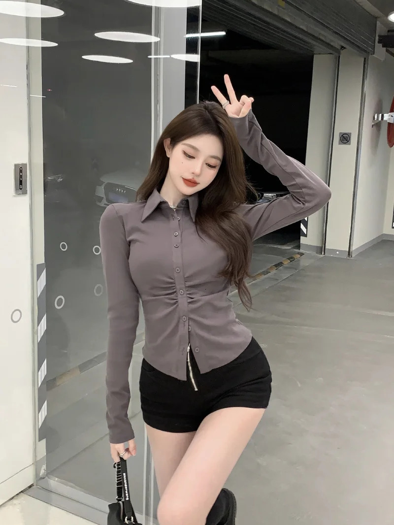 Fashion Blusas Mujer De Moda Office Lady Elegant Blouses Women Shirts Korean Sexy Y2K Tops Long Sleeve Blouse Clothing 240806
