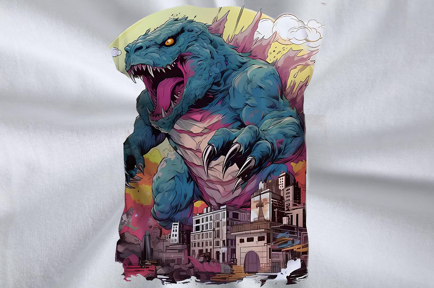 Brand T-Shirts for Men 230g Pure Cotton dinosaur Street Top Tees Crew Neck Breathable Cool Design Tshirt for Man Woman Oversized