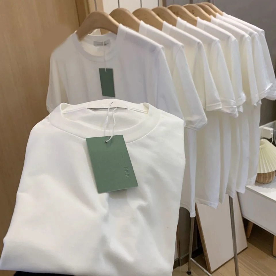 Summer Casual 100% Cotton Regular-Fit Women Crew Neck Basic White T-Shirts 240806