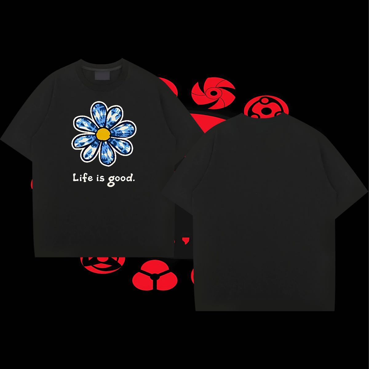 Designer Mens Tshirts 230g Pure Cotton Beach flower Custom Anime Breathable Short Sleeve Wholesale Mens T Shirts Tees Shirts