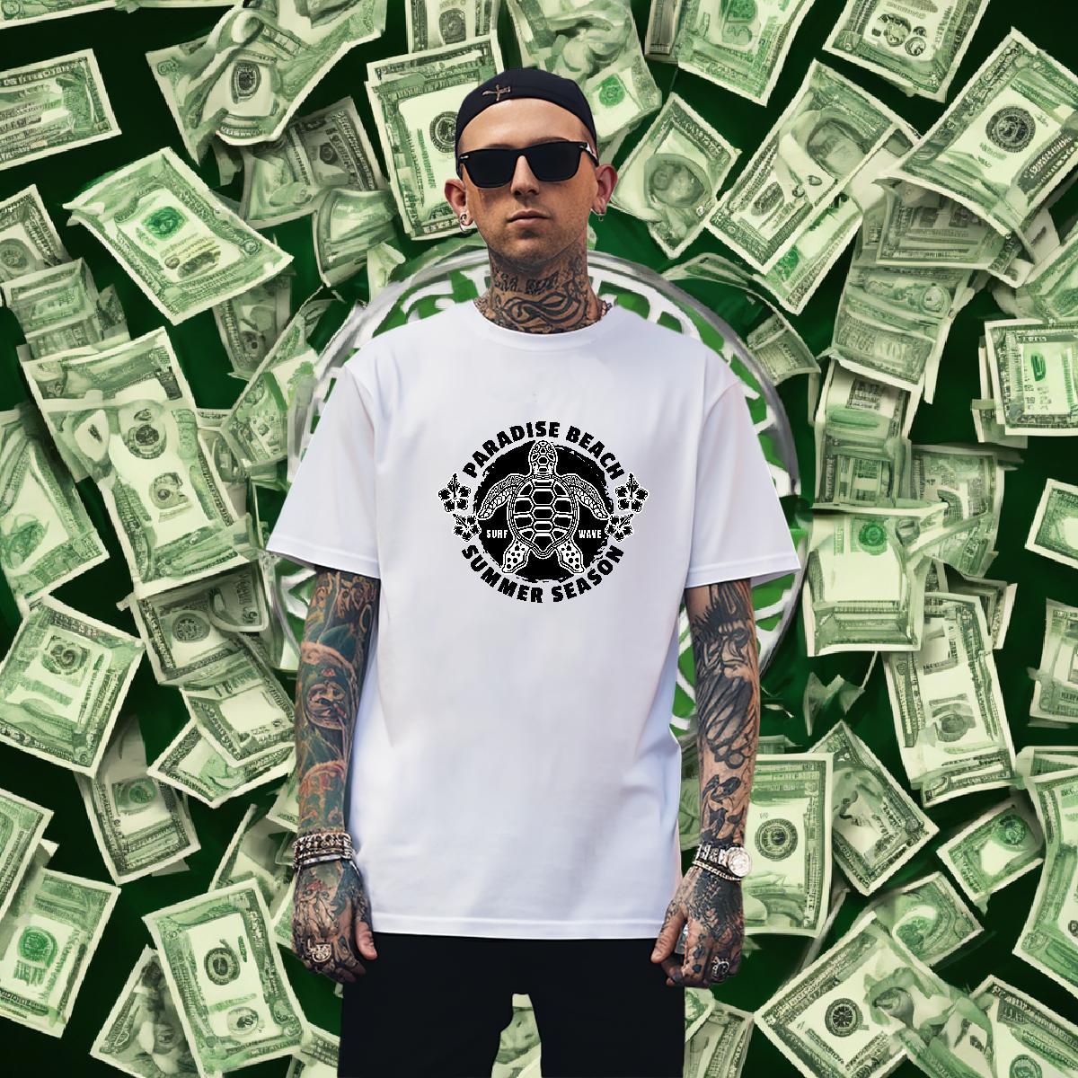 Designer Men Clothes T-Shirt 100% Cotton 230g Casual Daily Wear tortoise Custom Big Size Round Neck Short Sleeve Brand T-Shirts Tops Shirt