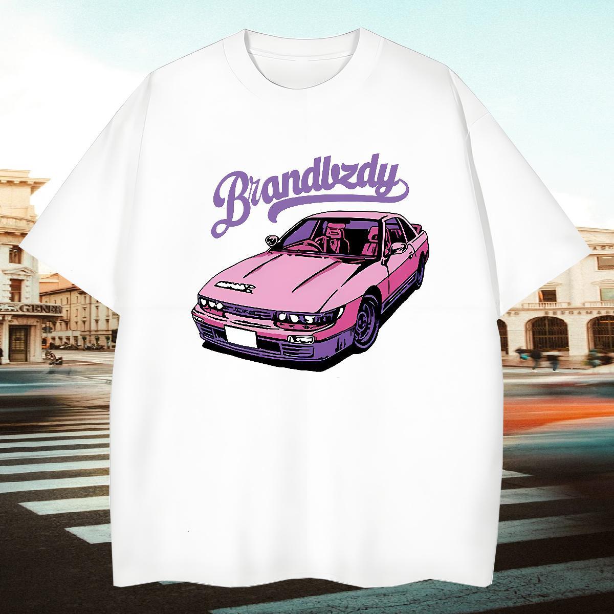 Classic Tshirts 100% Cotton 230g Street car DIY Printed Breathable Short Sleeve Designer Man T Shirts Clothings