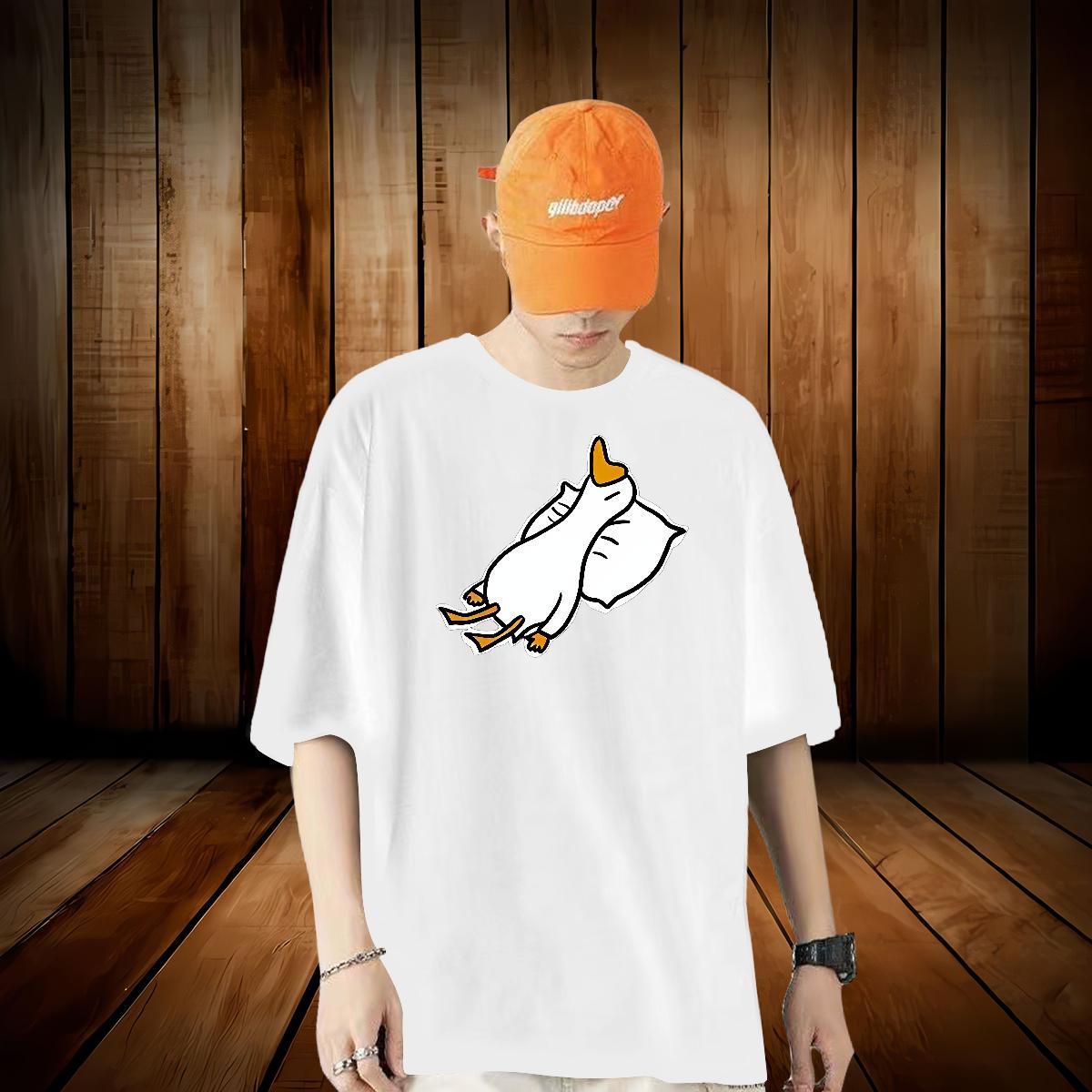 DIY Customized Men T Shirts 100% Cotton 230g duck Casual Beach Tees O Neck Short Sleeves Loose Tshirts DIY Printed