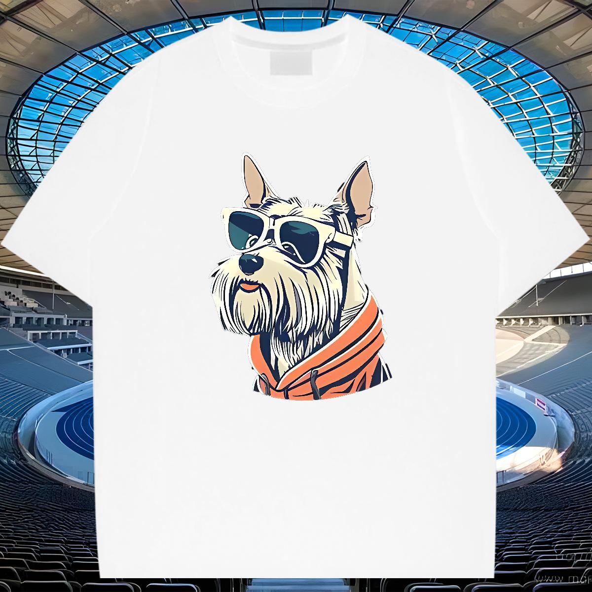 Cool Design Tshirts 230g Pure Cotton Home Outdoor dog Asian Size Short Sleeve Soft New Arrival Mens T Shirts Clothings