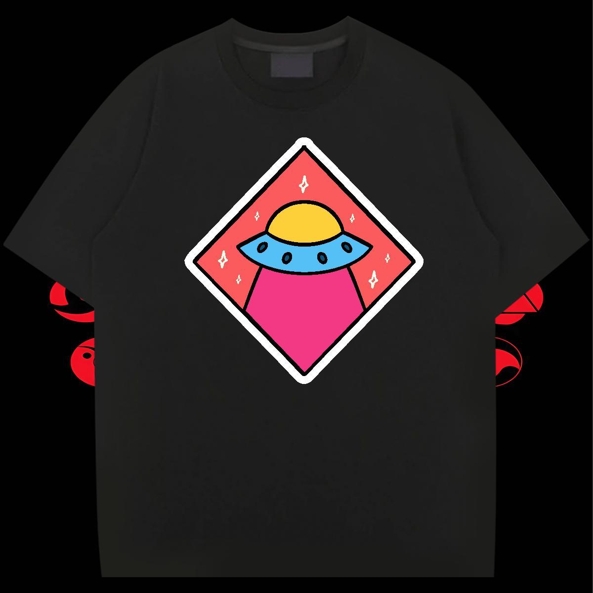 Free Shipping Couples T Shirts 230g 100% Cotton Anime Printing Street ET DIY Logo Oversized Breathable Crew Neck Custom T Shirt For Man Tops Shirt