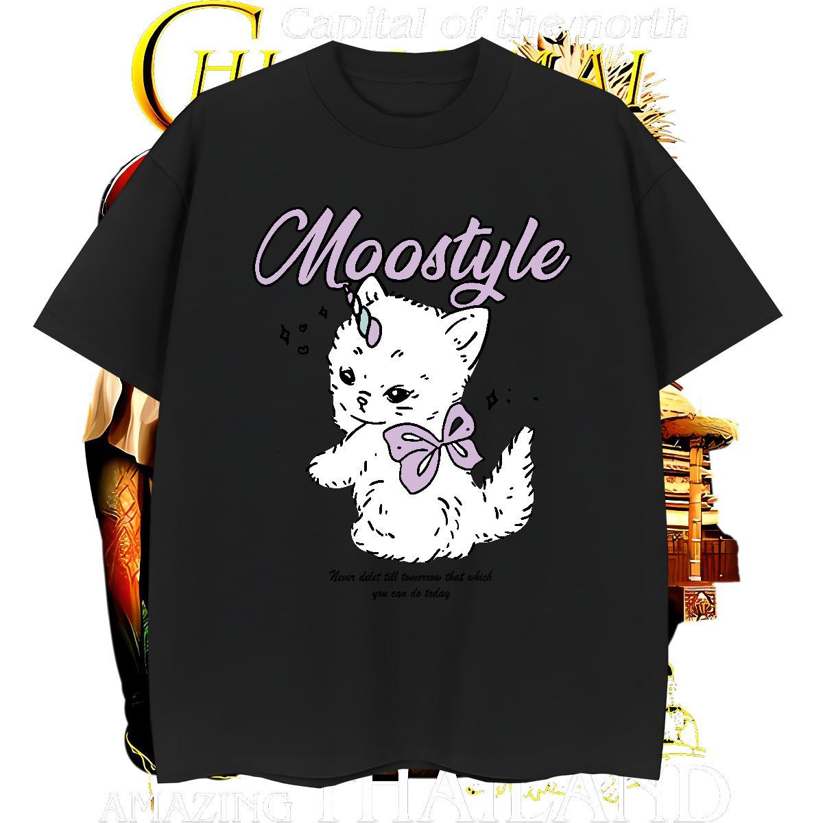 Wholesale Tshirt for Man Woman 230g Pure Cotton cute Mens T Shirts Beach O Neck Short Sleeves Black Oversized Fashion Designer Tee Shirt