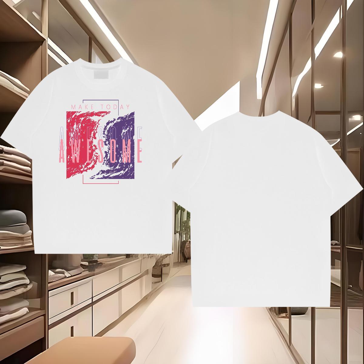 Fashion Casual T Shirt For Man 230g Cotton tree Spring Summer Tees O Neck Short Sleeves Designer Tshirts Custom Big Size