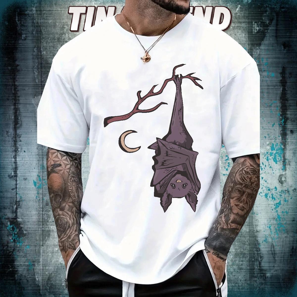 New Arrival T Shirt For Man 100% Cotton 230g bat Casual Daily Wear Tees Breathable Short Sleeve Classic Couples T Shirts Cartoon Print