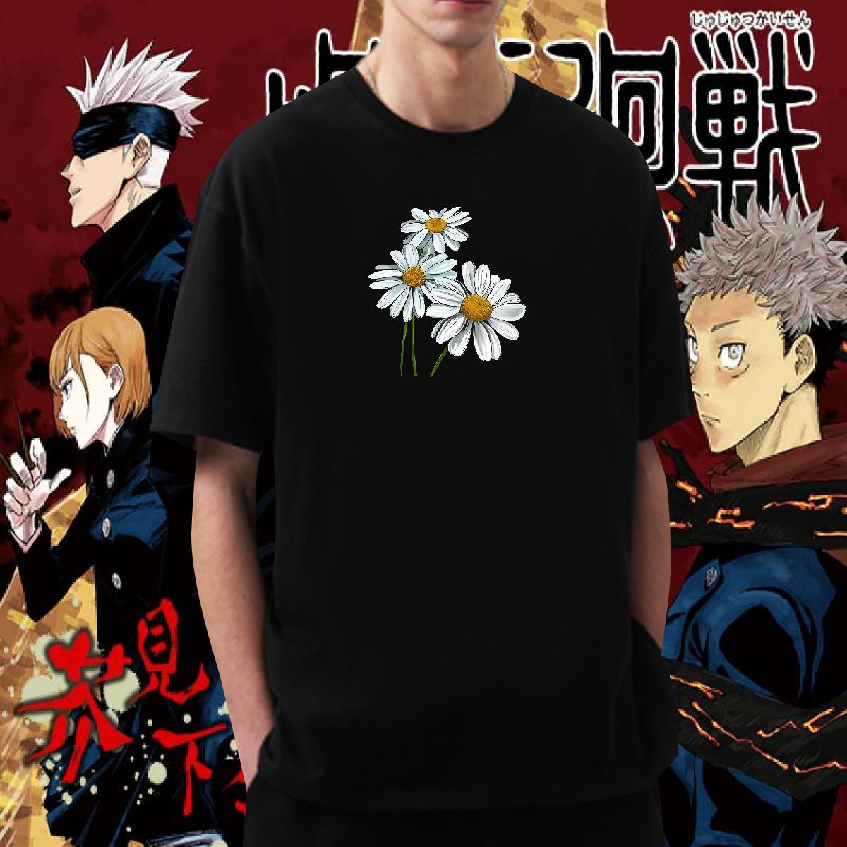 Fashion T shirt 230g 100% Cotton flower Daily Outfit Tee Shirt Breathable Short Sleeve Unisex Men Tops Tees Oversized 4XL