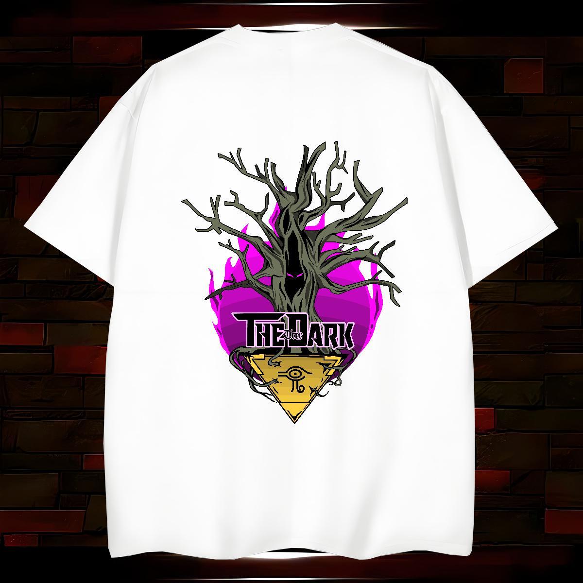 T Shirts Men 100% Cotton 230g tree Casual Daily Wear Breathable Crew Neck Custom Printed Mens Tshirts Fashion Casual Loose Fit Tee Shirt