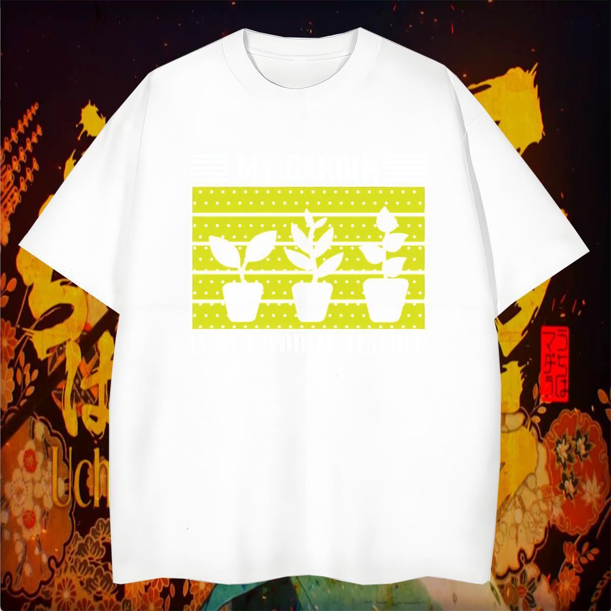 Designer T shirt 230g Cotton tree Street Polos Breathable Soft Loose Tshirt for Man Woman Cartoon Print