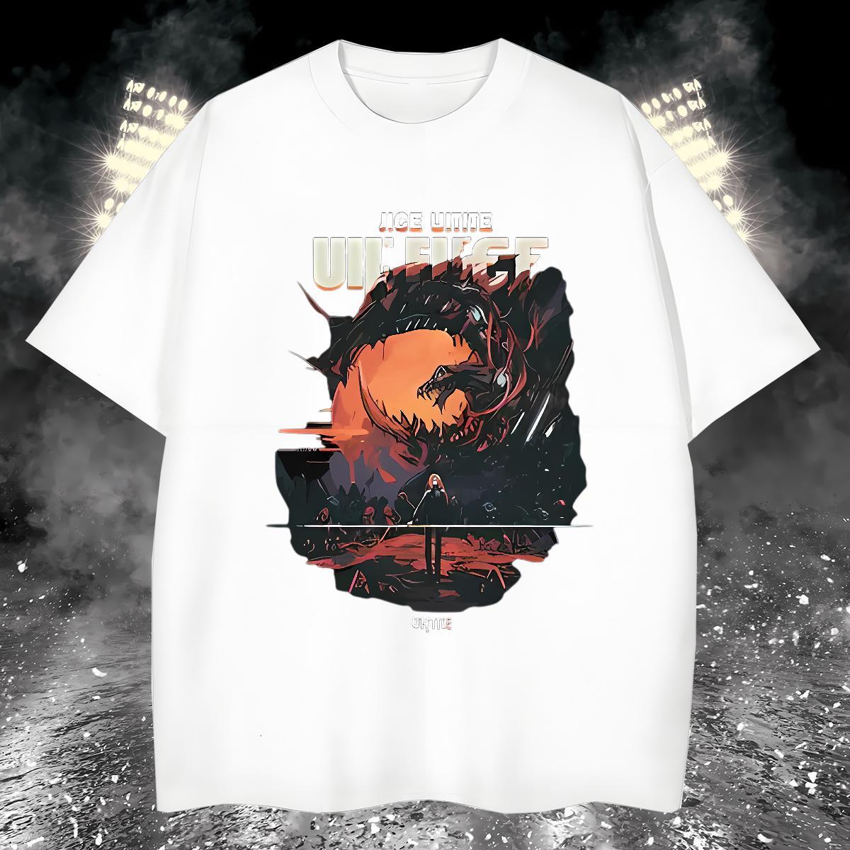 Mens T Shirts 100% Cotton 230g comic Hip Hop Street Breathable Crew Neck Plus Size Cartoon Men Tops Tees Classic Popular Top Tees