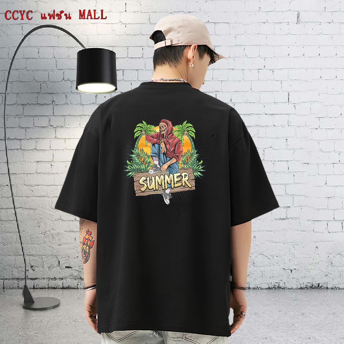 Designer Fashion Man T Shirts 230g 100% Cotton Halloween Street wear Hip Hop Top Tees Crew Neck Soft Men Tees Customized Print