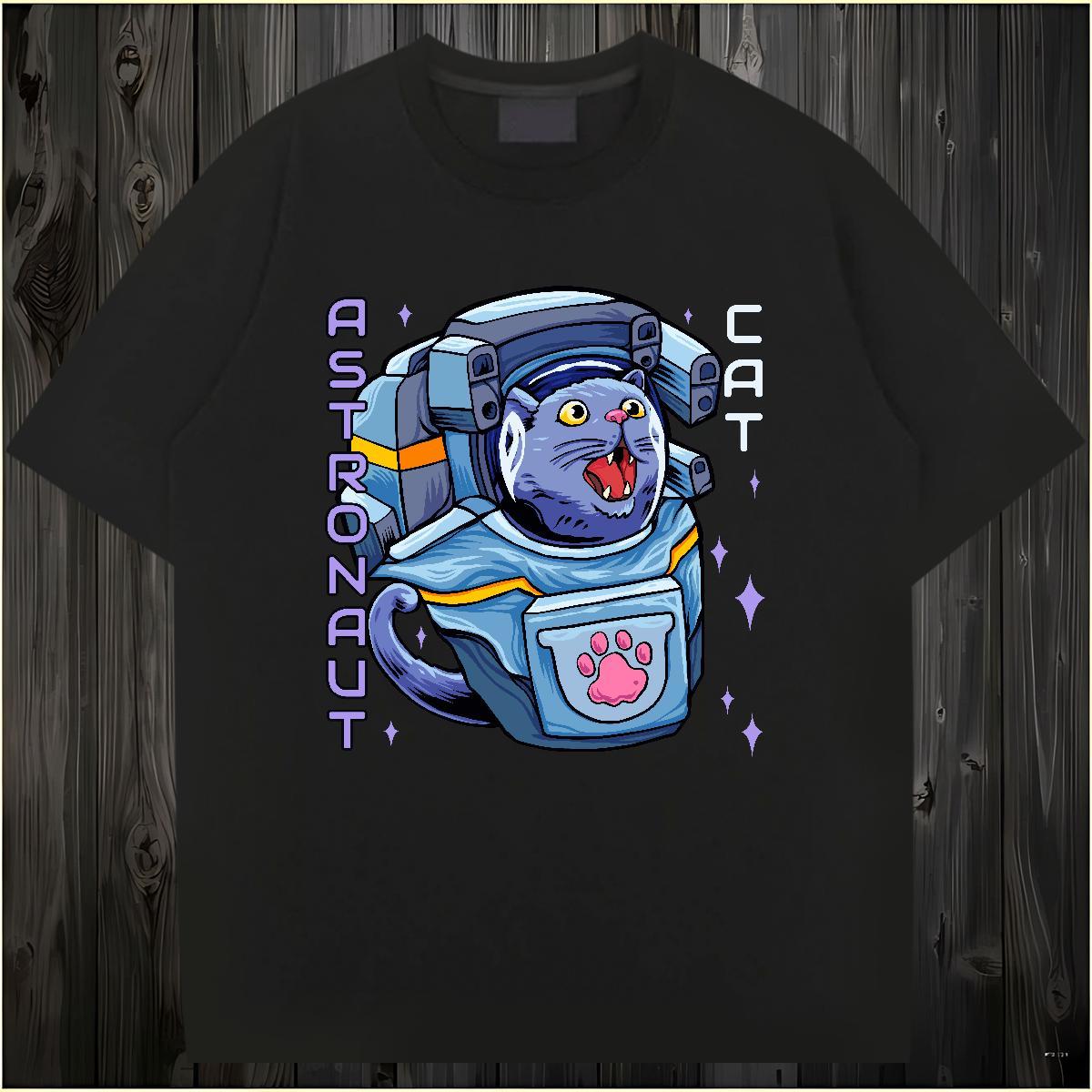 Casual New T-Shirts 230g 100% Cotton letter Daily Wear Top Tees Breathable Short Sleeve Loose Mens Tshirts DIY