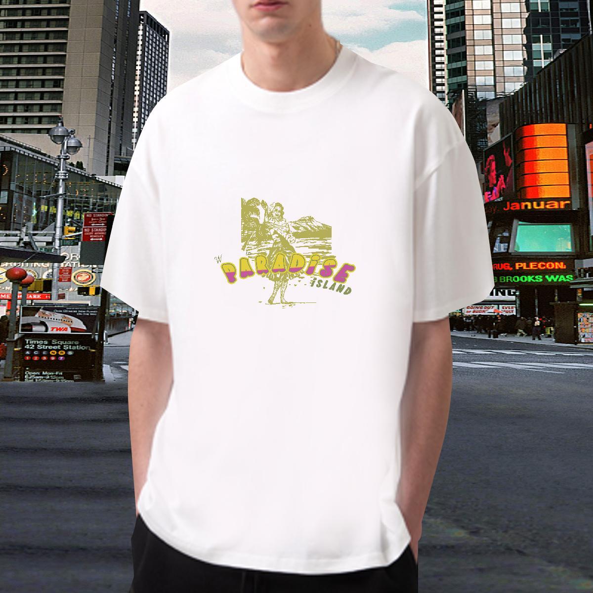 T-Shirts for Men 230g 100% Cotton handpainted Anime Printing Street Breathable Short Sleeve Custom Print Oversized Couples T Shirts New Designer Tee S