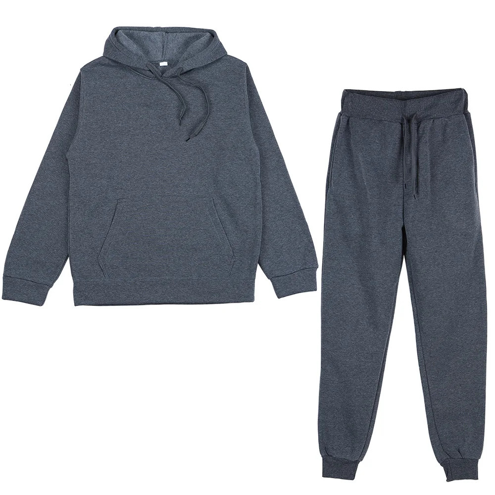 Women Fleece Two Piece Sets Elegant Solid Color Oversized Warm Hoodies and Long Pant Sports Suit Autumn Winter Tracksuit 240812