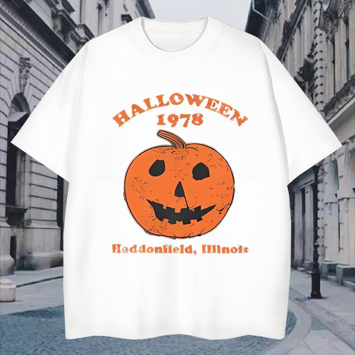 Mens T Shirts 100% Cotton 230g halloween Daily Wear O Neck Short Sleeves Anime Tshirt for Man Woman Casual New Brand Tshirts