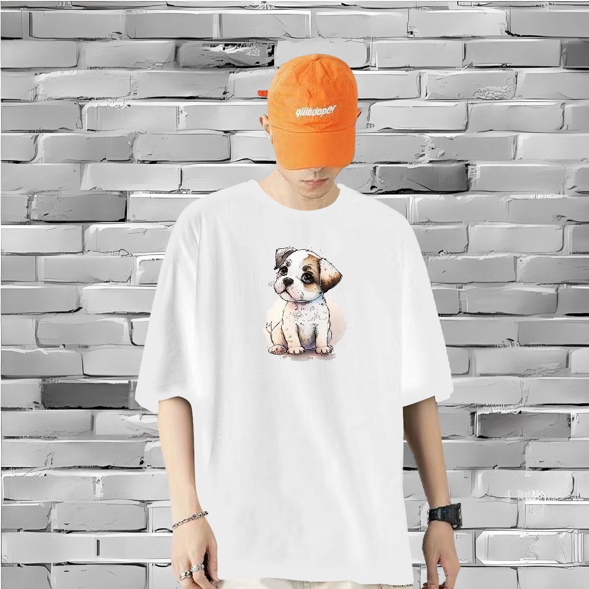 Classic Casual Man T Shirts 100% Cotton 230g Daily Wear Polos O Neck Short Sleeves Cool Tshirt for Man Woman Custom Cartoon