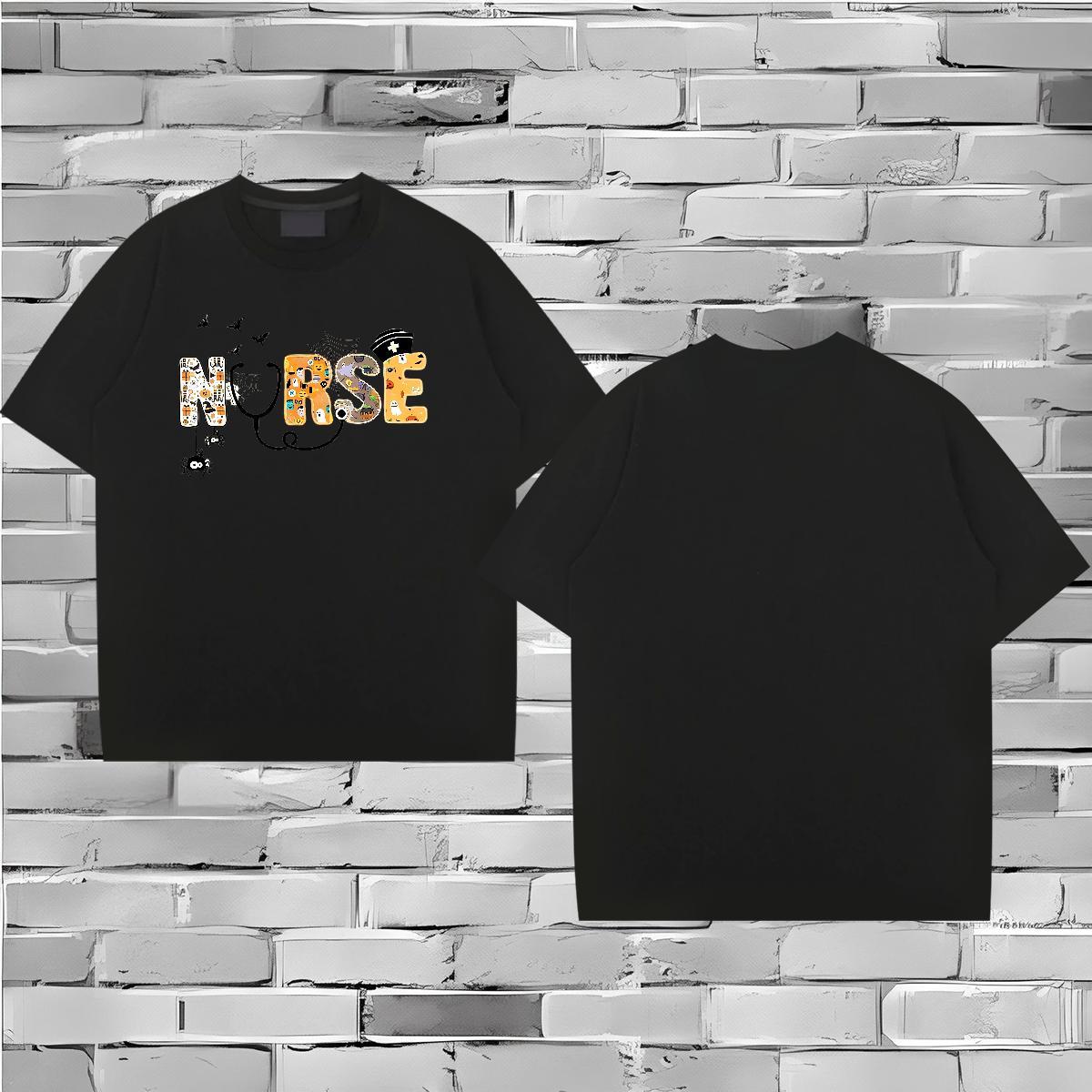 Wholesale T-Shirts for Men 230g Pure Cotton halloween Sports Casual Top Tees Crew Neck Loose Fit Men Tops Tees Oversized 3XL 4XL