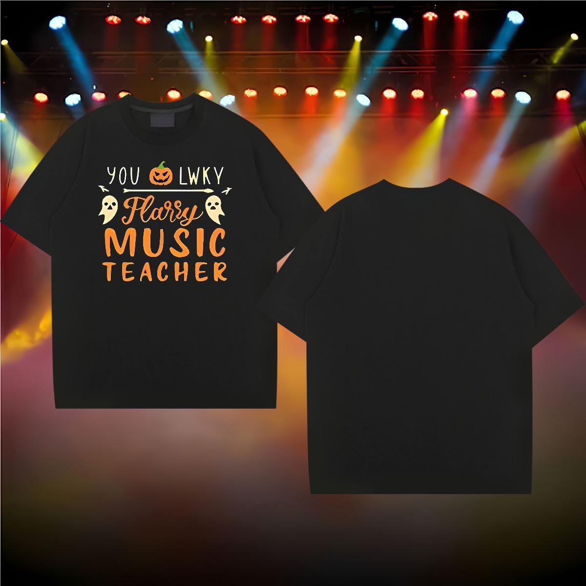 Casual New Men T Shirts 230g Cotton halloween Casual Beach Tshirts O Neck Short Sleeves Loose Fit Men Tshirts Cartoon Printing L-4XL