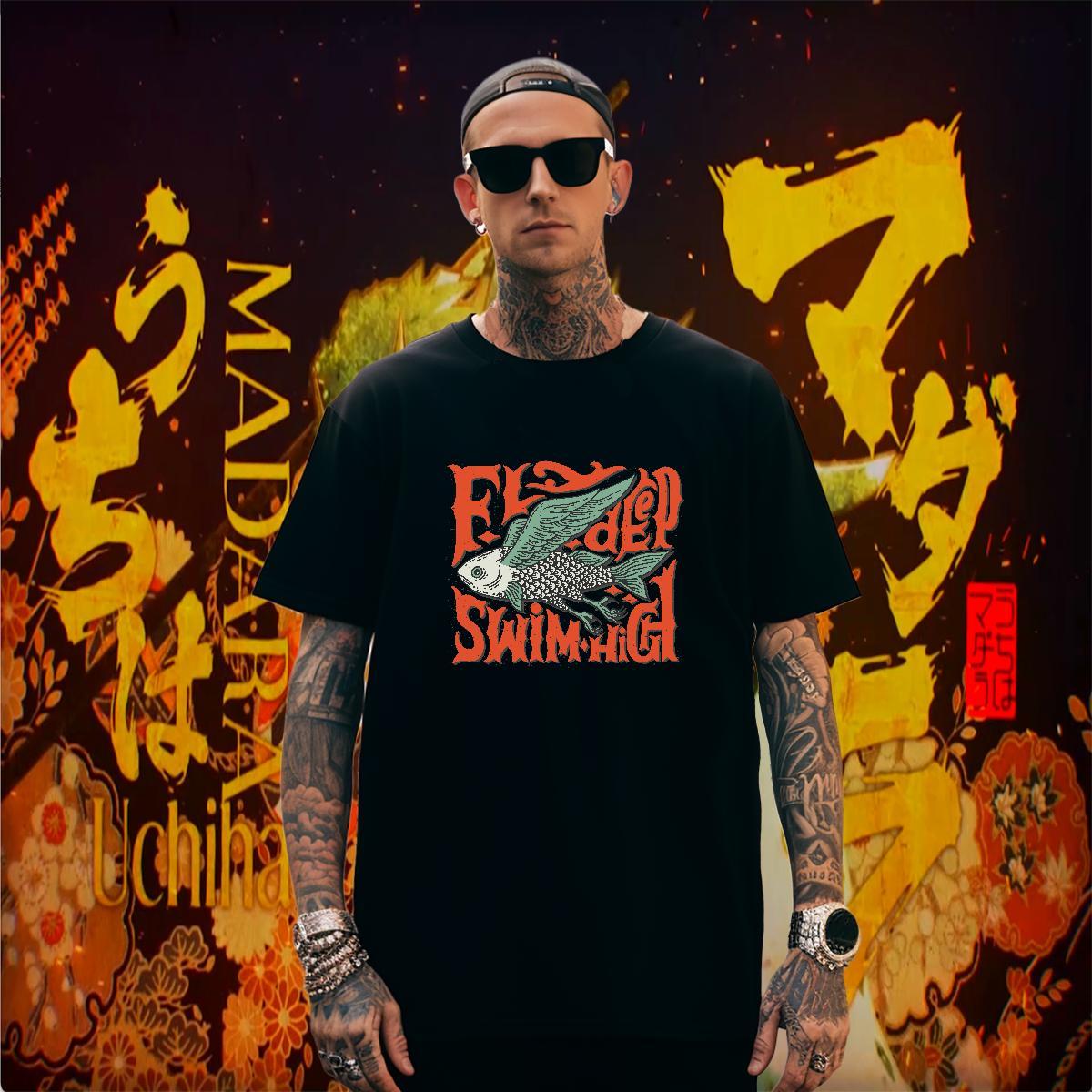 T Shirts Men 230g Pure Cotton Anime Printing Street Round Neck Short Sleeve Oversized 4XL Couples T Shirts 2024 DIY Classic Top Tees