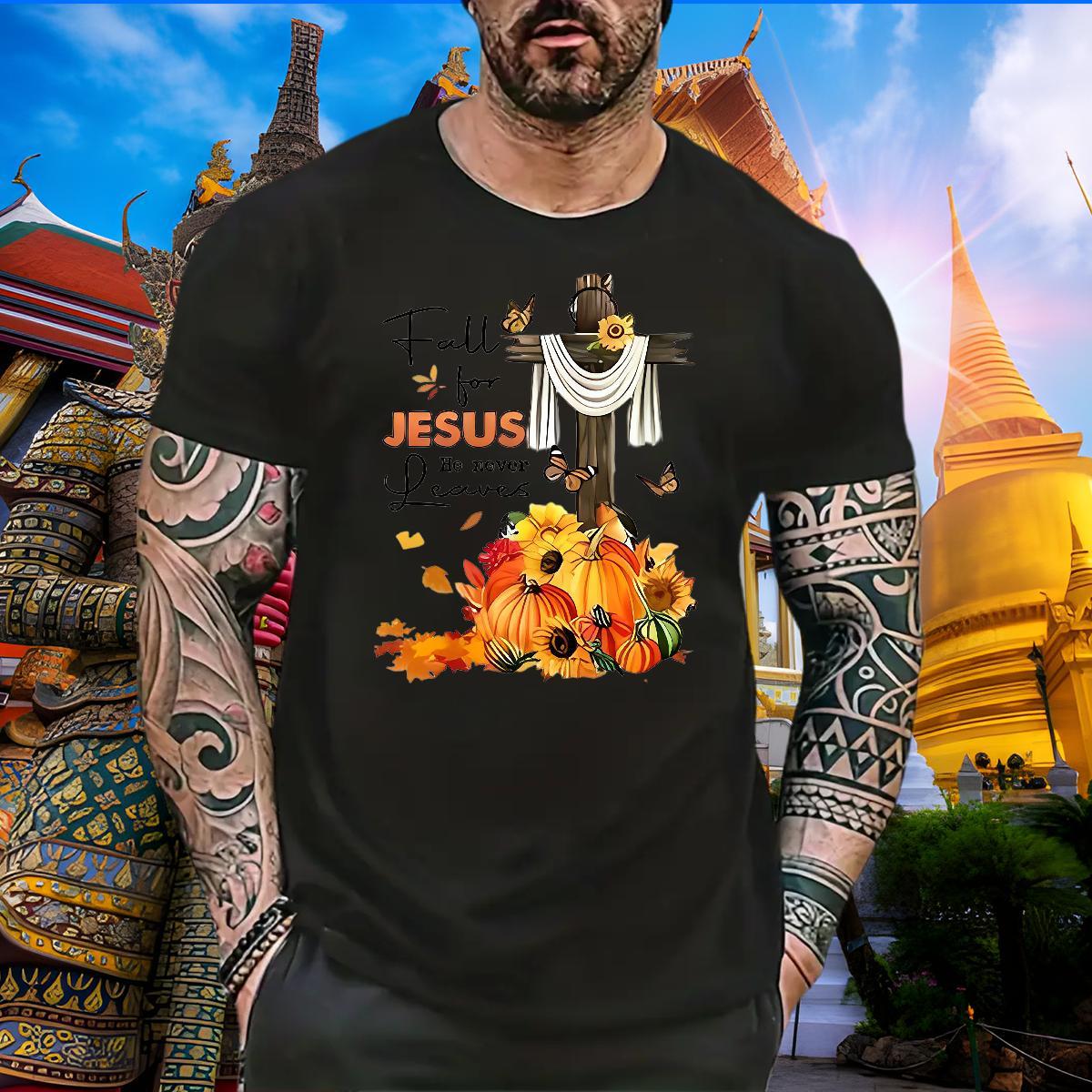 Loose Men Tshirts 230g 100% Cotton pumpkin T shirt Street Breathable Crew Neck Black Oversized Casual New Clothes