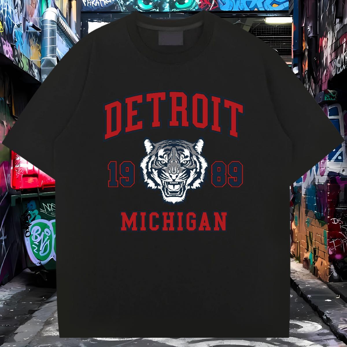 2024 DIY Men T Shirts 230g Cotton Hip Hop Street Wear Breathable Cool Men Tshirts Cartoon Print