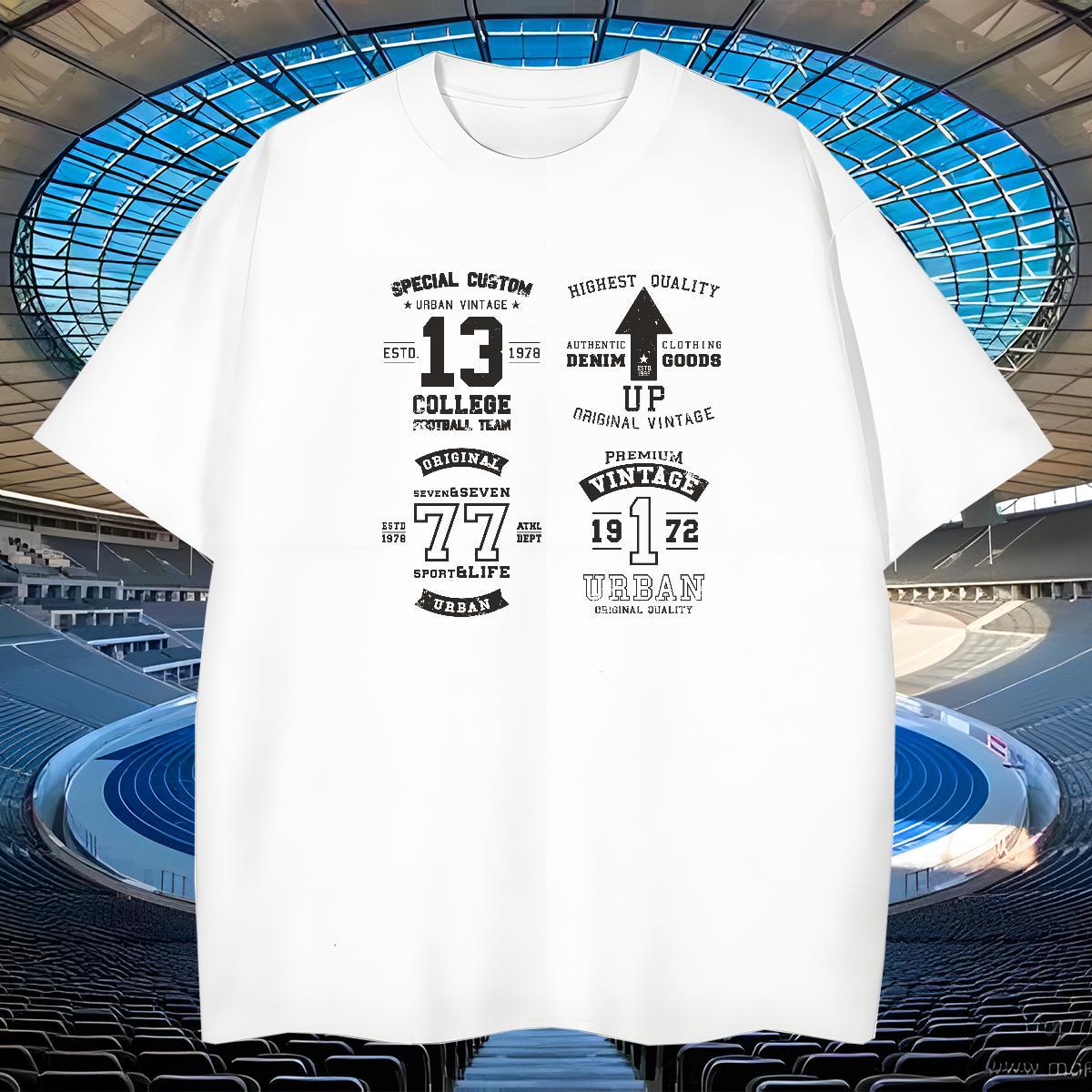 Loose Fit Couples T Shirts 230g Cotton Sport letter Custom Big Size Breathable Short Sleeve Fashion Casual T-Shirts for Men Tees Shirts