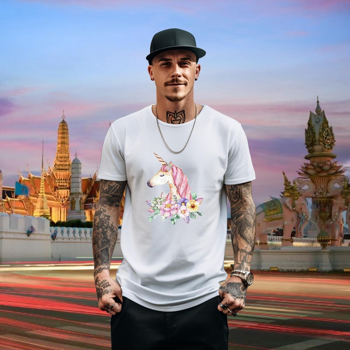 Designer Fashion Man T Shirts 230g Cotton horse Hip Hop Tees Short Sleeve Soft TOP Quality Men Tshirts Oversized