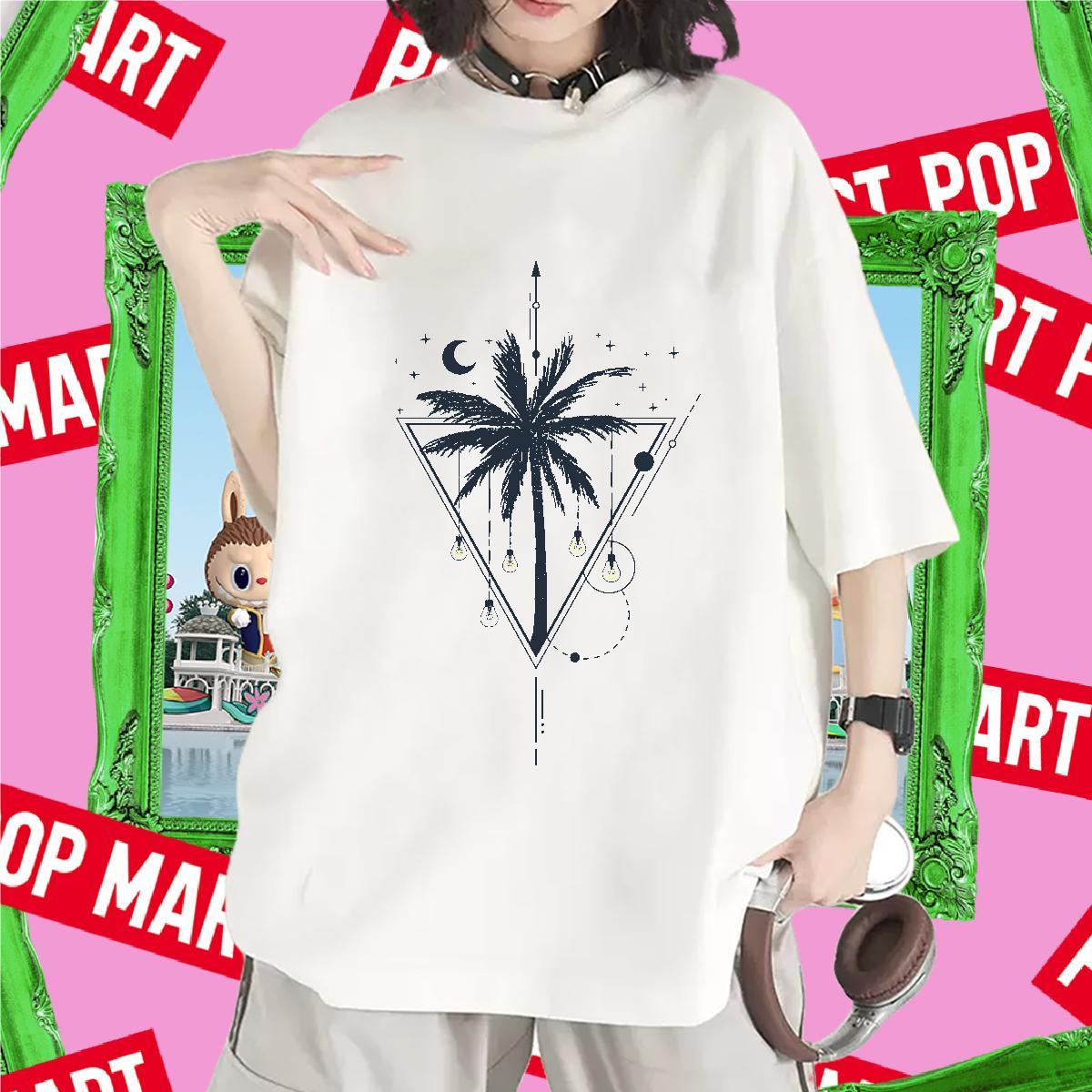 Designer Womens T Shirts Breathable Crew Neck Women Tees Cartoon Print tree Summer Casual 230g 100% Cotton Casual New Top Tees