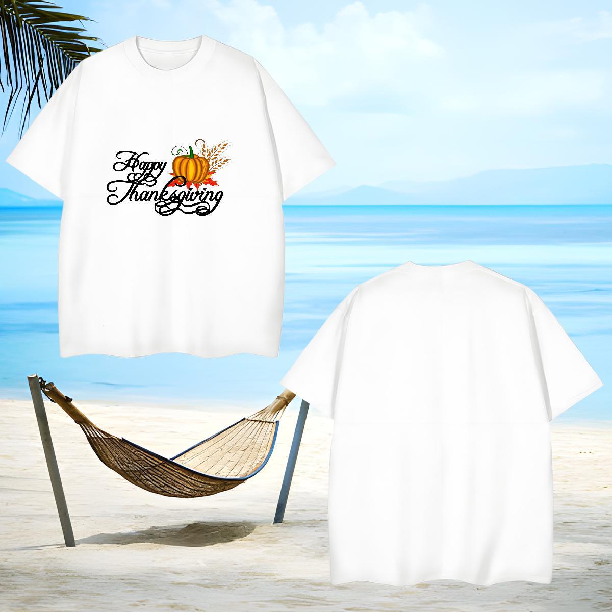 Popular Tshirts 230g 100% Cotton pumpkin T shirt High Street Hip Hop O-Neck Short Sleeve Custom Print Plus Size New Arrival Tops