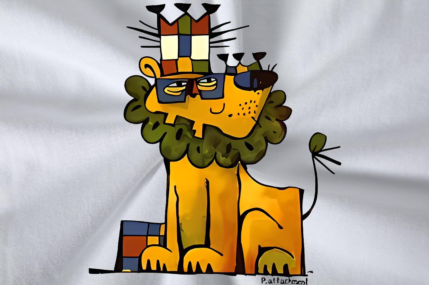 Customized Men T Shirts 230g Cotton lion Summer Casual Tops Tees Breathable Crew Neck Popular Men Tops Tees Customized Print