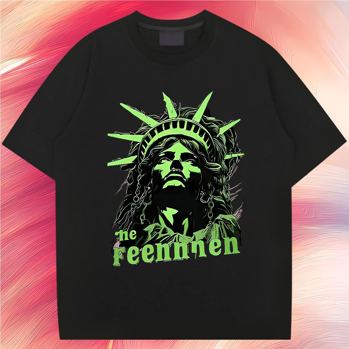 T Shirts Men 230g Cotton portrait Spring Summer Breathable Crew Neck Oversized 3XL 4XL Men Clothes T-Shirt 2024 DIY Soft Clothings