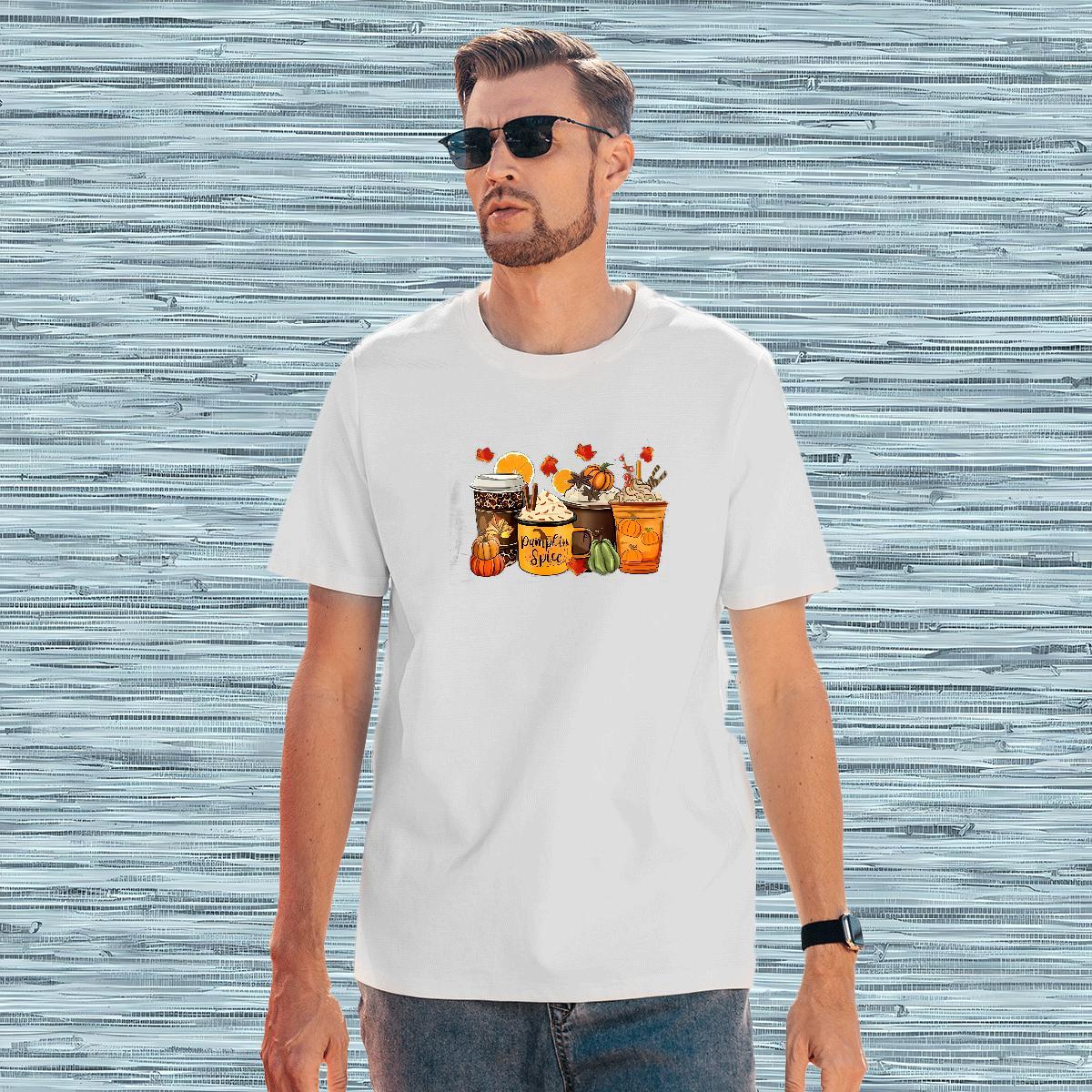 Man T Shirts 100% Cotton 230g pumpkin Street Wear Breathable Soft Black Oversized Tshirt for Man Woman New Classic Tops Tees