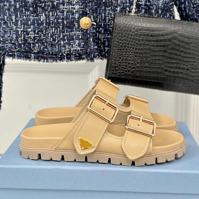 2025 Premium Designer Slippers Slides for Women and Men Suede Strap, Printed Flip Flop, Nappa Leather Sandals in Black Crochet