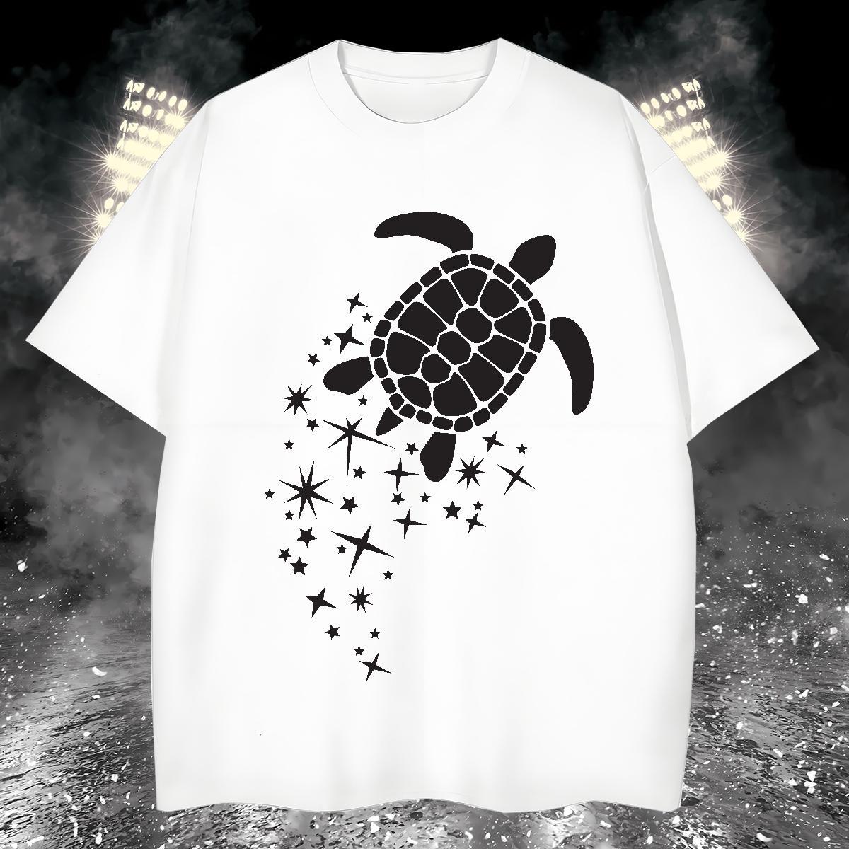 T shirt 230g 100% Cotton tortoise Daily Wear O-Neck Short Sleeve Custom Printing Men Tees 2024 Designer Classic Tops Tees