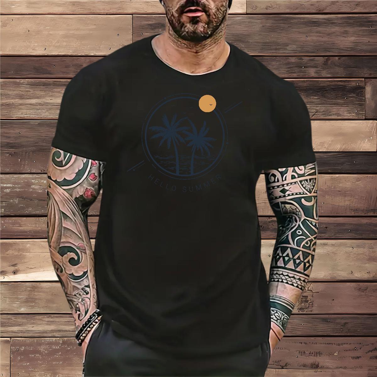 Custom T Shirt For Man 230g Cotton sea Street Casual Top Tees Pure Cotton Loose Men Tshirts DIY