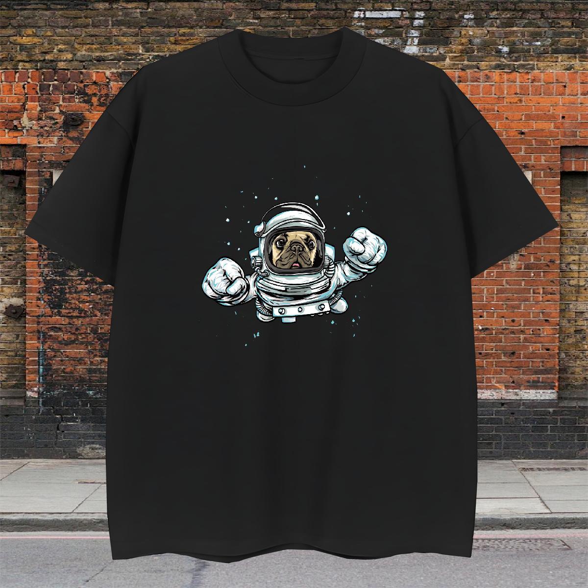 Loose Fit Men Tshirts 230g Cotton Casual dog DIY Breathable Short Sleeve Designer T-Shirts Clothings