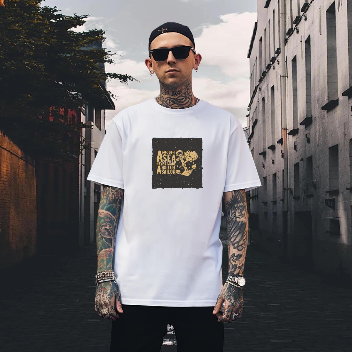 Brand Couples T Shirts 230g Cotton Street letter Floral Print Breathable Short Sleeve Fashion Design T shirt Tees Shirts