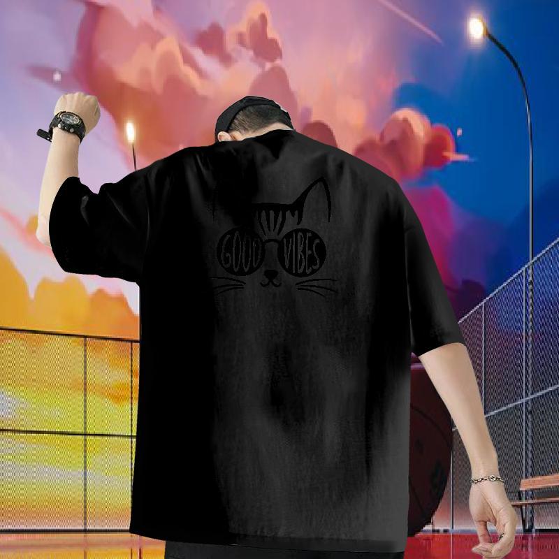 Fashion Design T Shirts Men 230g 100% Cotton cute Daily Wear Clothes Crew Neck Breathable Designer Men Tees Customized Print