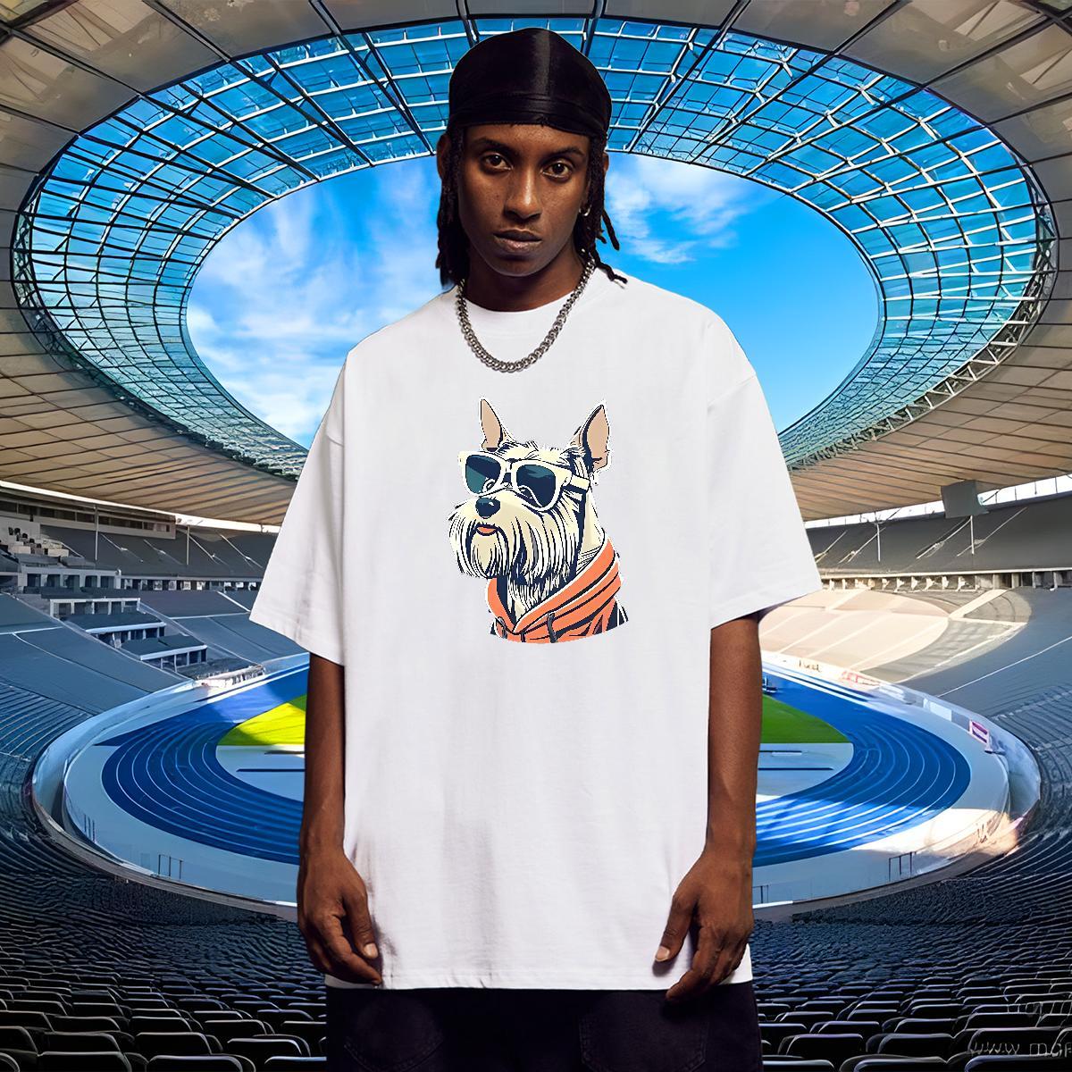 Cool Design Tshirts 230g Pure Cotton Home Outdoor dog Asian Size Short Sleeve Soft New Arrival Mens T Shirts Clothings