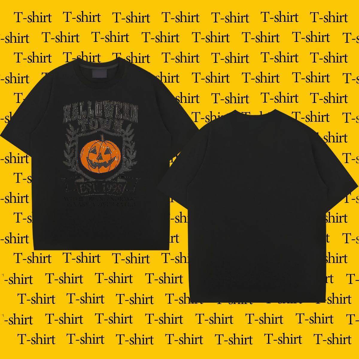 Fashion Casual Mens T Shirts 230g 100% Cotton pumpkin Hip Hop Street Tops Tees Short Sleeve Soft High Quality Tshirt for Man Woman DIY Logo Oversized