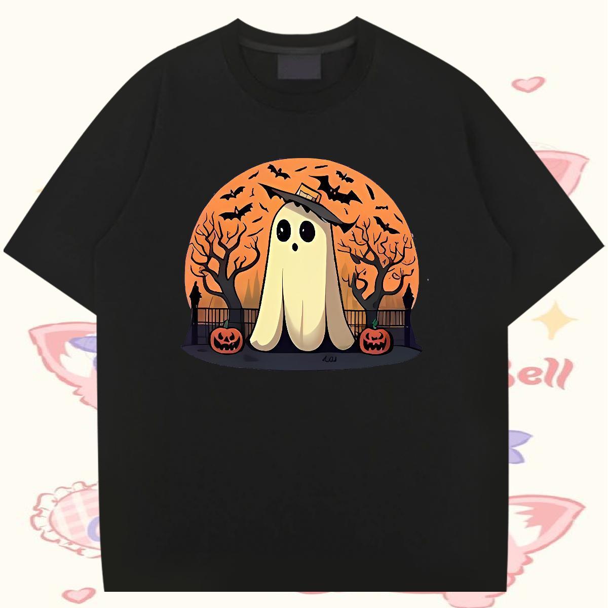 Designer T-Shirts for Men 230g Pure Cotton halloween Anime Printing Street Polos Breathable Short Sleeve Popular Tshirt for Man Woman DIY Anime