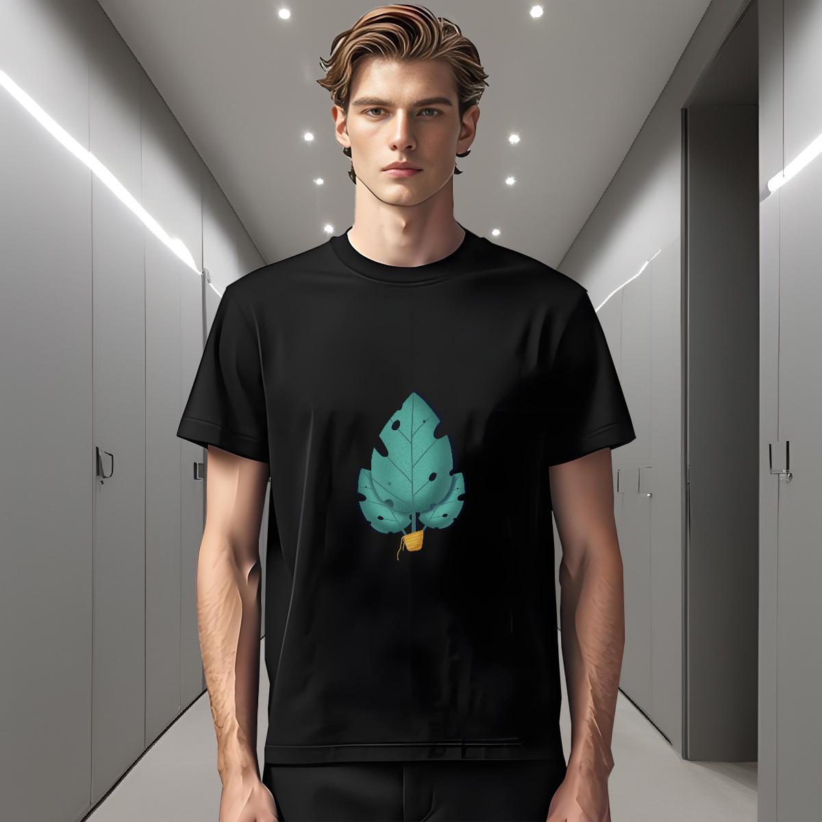 Men T Shirts 230g Cotton painting Spring Summer Breathable Crew Neck Customized Mens Tshirts Fashion Casual Designer Tops Shirt