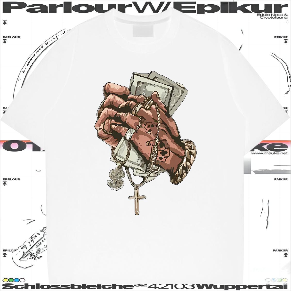 Men T Shirts 100% Cotton 230g hands Hip Hop Pure Cotton Asian Size Men Tees 2024 Classic Top Tees