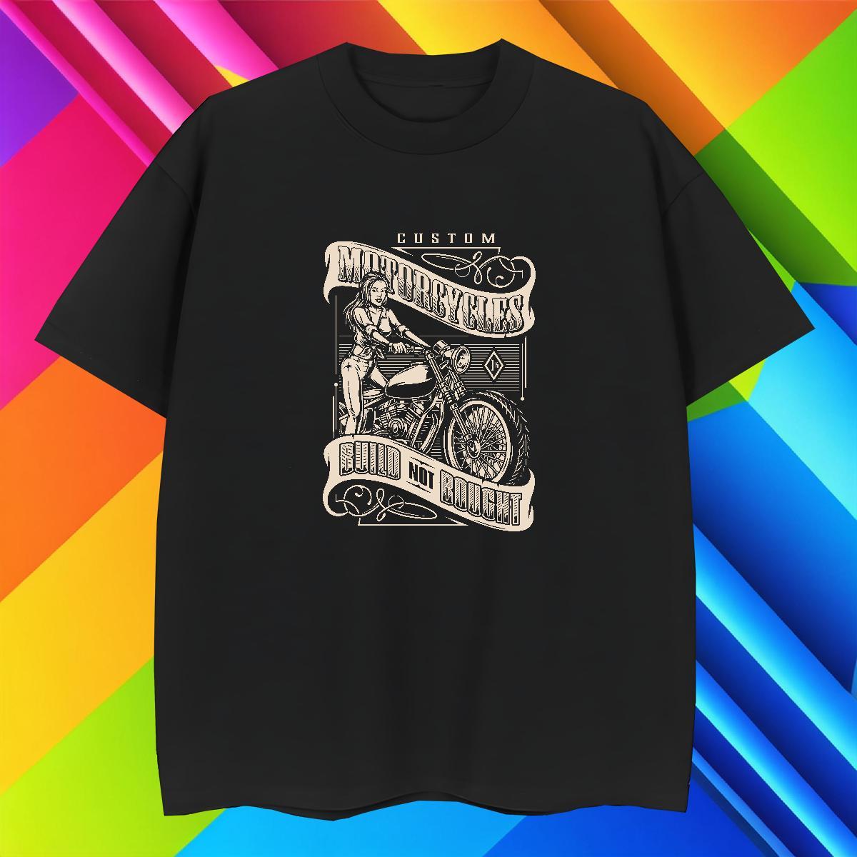 Classic Tshirt for Man Woman 100% Cotton 230g Outdoor Motorcycle Skull Breathable Short Sleeve Fashion Design T Shirt For Man Clothings