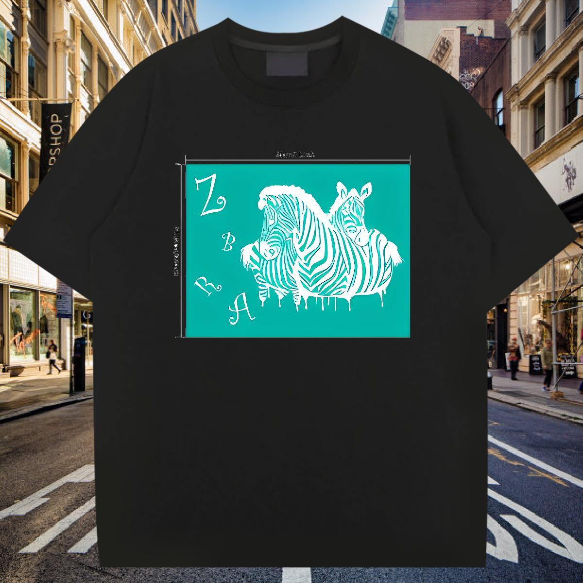 T-Shirts 230g Cotton horse Spring Summer Round Neck Short Sleeve DIY Couples T Shirts Custom Loose Fit Clothings