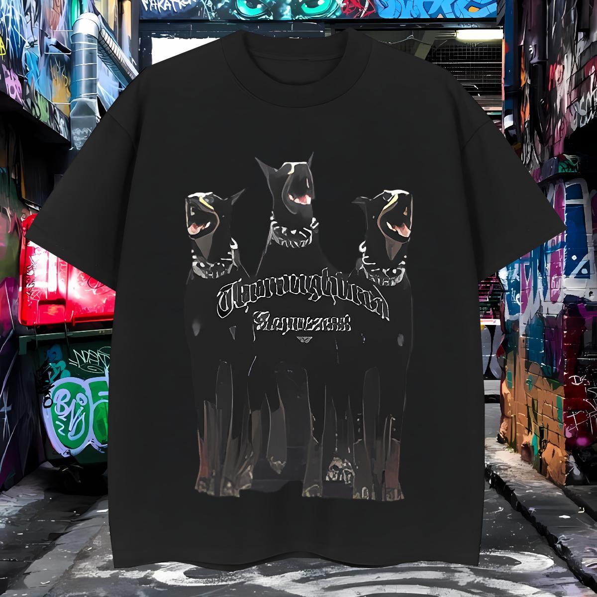 Fashion Designer T Shirts Men 230g Pure Cotton dog Street Wear Tshirts Breathable High Quality Tshirt for Man Woman Custom Big Size