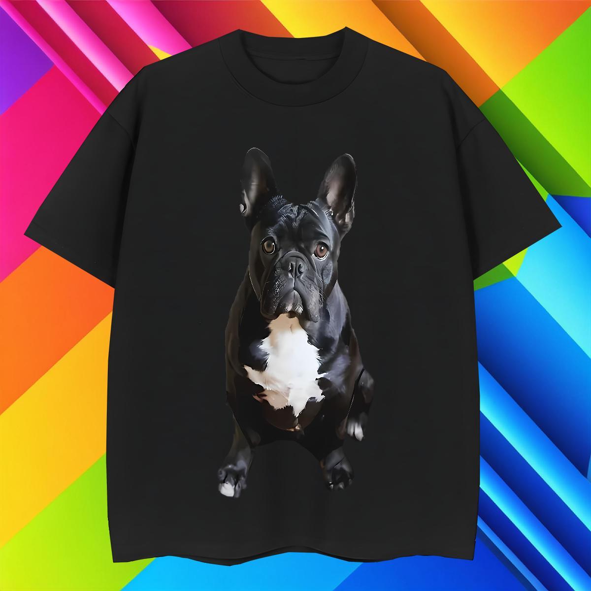 Unisex Men Tops Tees 230g Cotton Street dog Black Oversized O-Neck Short Sleeve Factory Direct T-Shirts for Men Tees Shirts